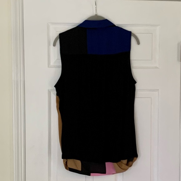 INC International Concepts Macy’s Color Block Drape Front Tank Size 1X - Picture 3 of 3